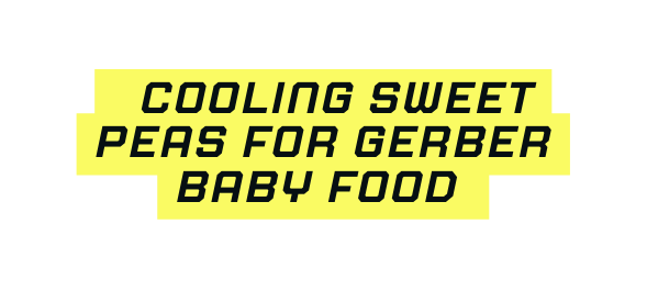 cooling sweet peas for gerber baby food